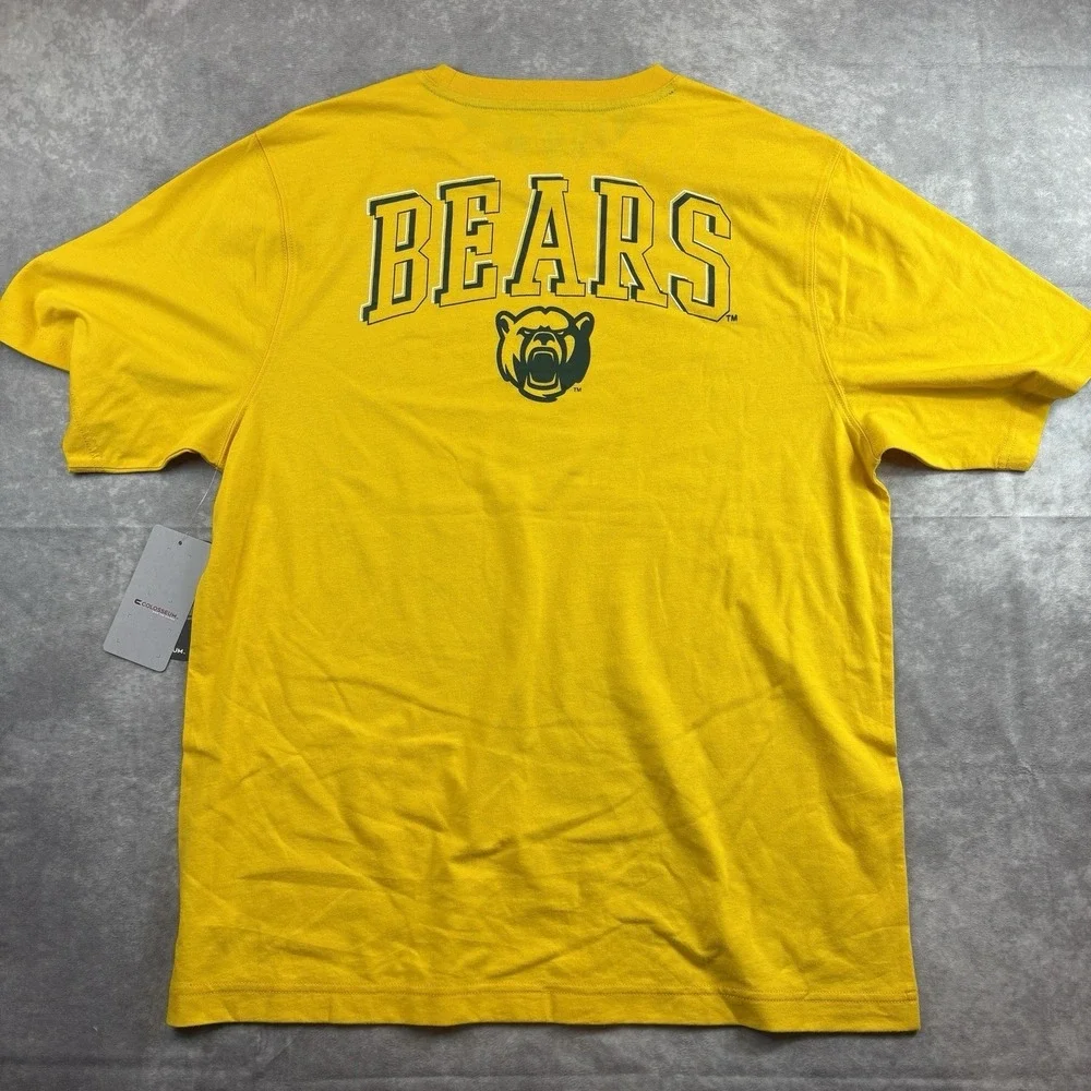 Baylor Bears T Shirt Mens L Yellow College Stretch Performance NEW